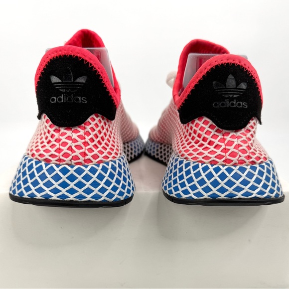 Adidas‎ Deerupt Runner Running Sneaker Shoe, Solar Red Bluebird, Size 10 - Picture 5 of 9